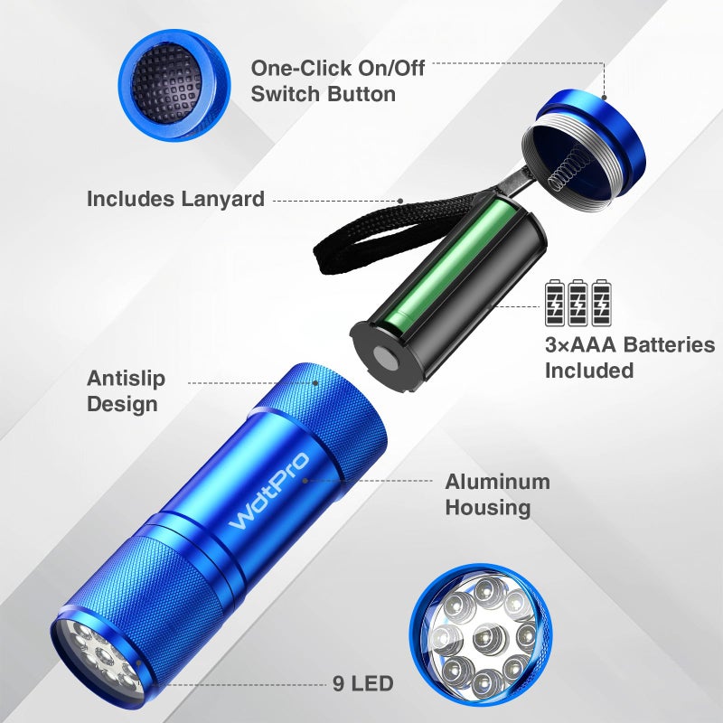 WdtPro LED Mini Flashlights, Super Bright Flashlight with Lanyard, Assorted Colors - Best Tac Torch Light for Kids, Night Reading, Power Outages, Camping(6 Pack) - Image 4